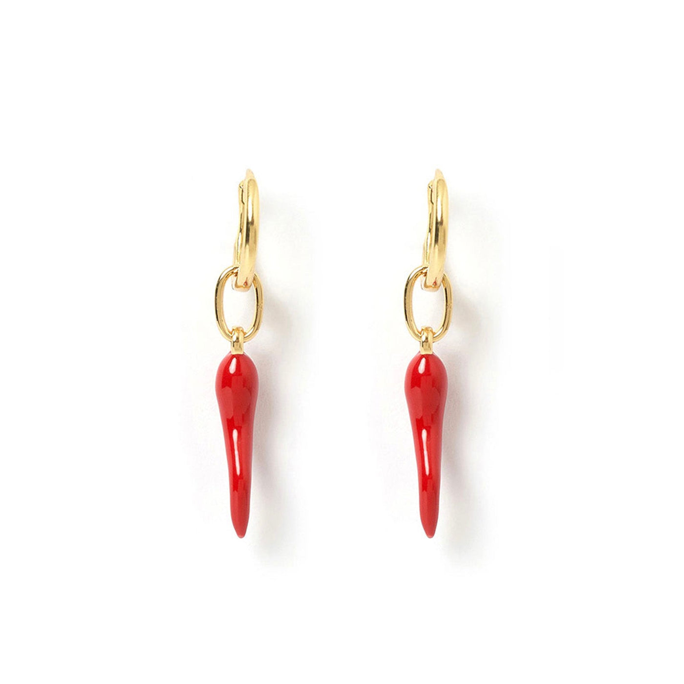 Arms Of Eve Cornicello Double Red Charm Earring