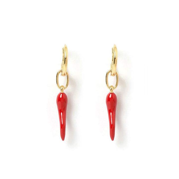 Arms Of Eve Cornicello Red Charm Earrings
