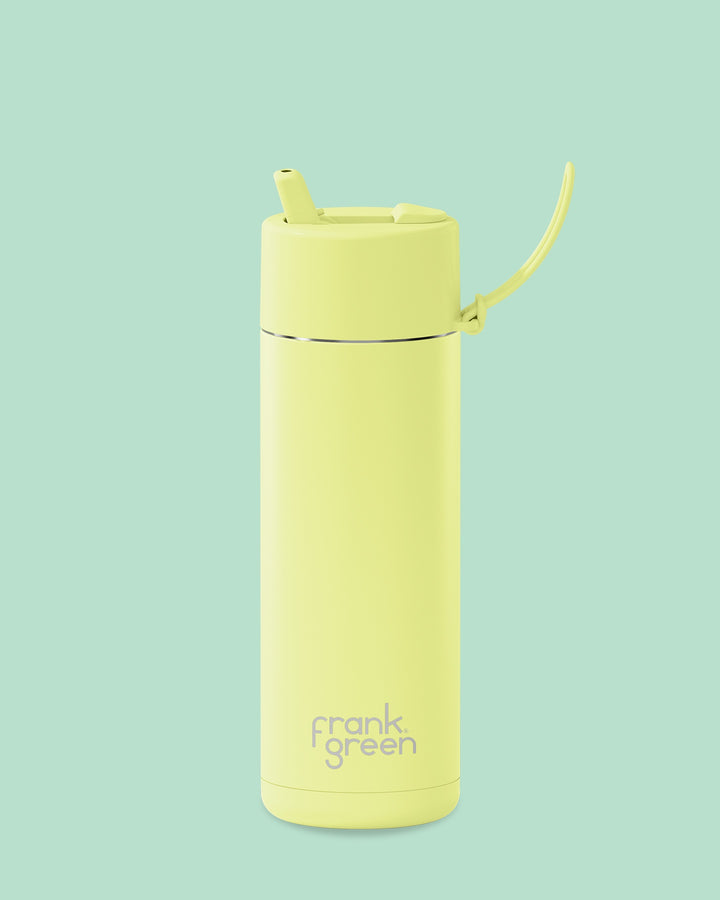 Frank Green 20oz Stainless Steel/Ceramic bottle with flip lid