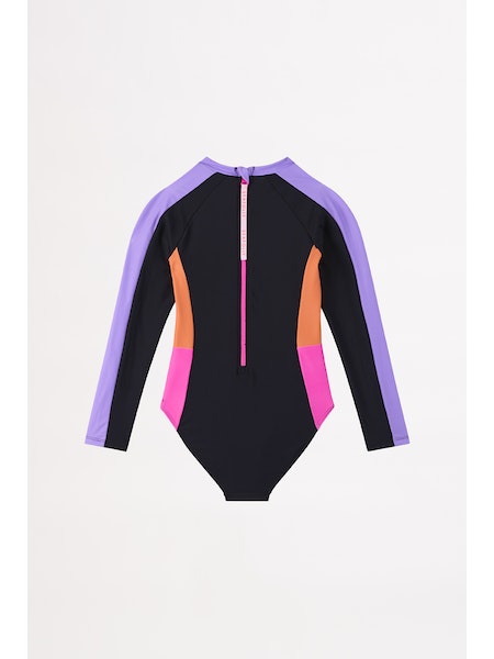 Seafolly Girls Summer Solstice Colour Block Paddlesuit