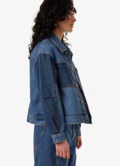 Thrills Bailey Jacket Denim Two Tone