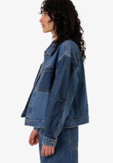 Thrills Bailey Jacket Denim Two Tone