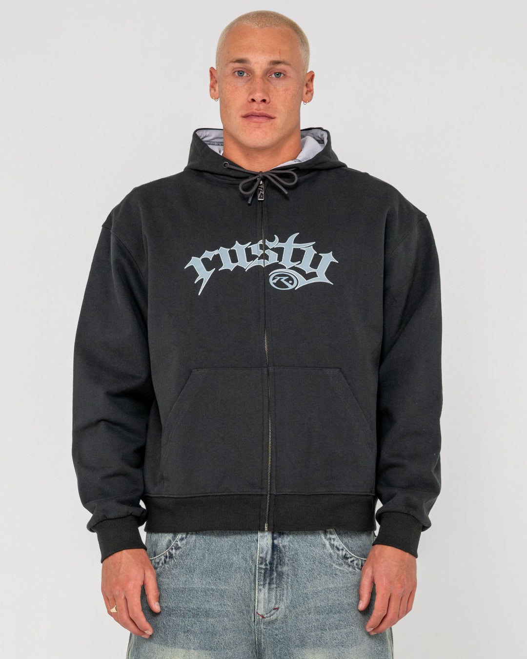 Rusty Monty Zip Thru Hooded Fleece