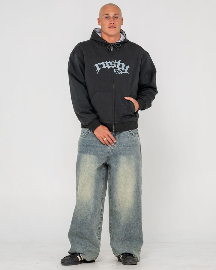Rusty Monty Zip Thru Hooded Fleece