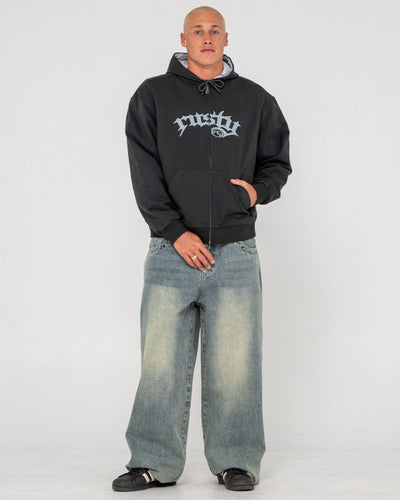 Rusty Monty Zip Thru Hooded Fleece