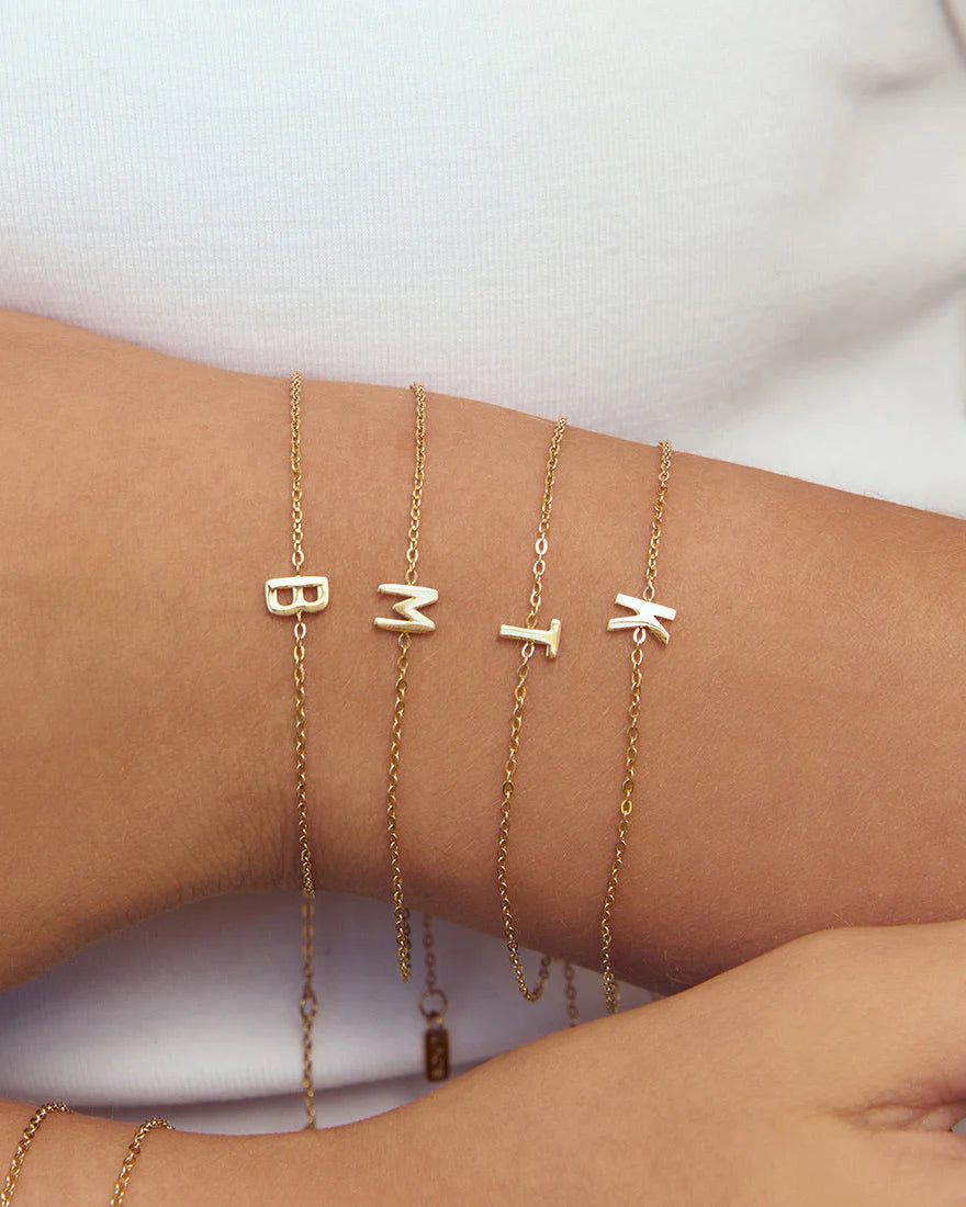 Arms of Eve Mini Initial Gold Bracelet