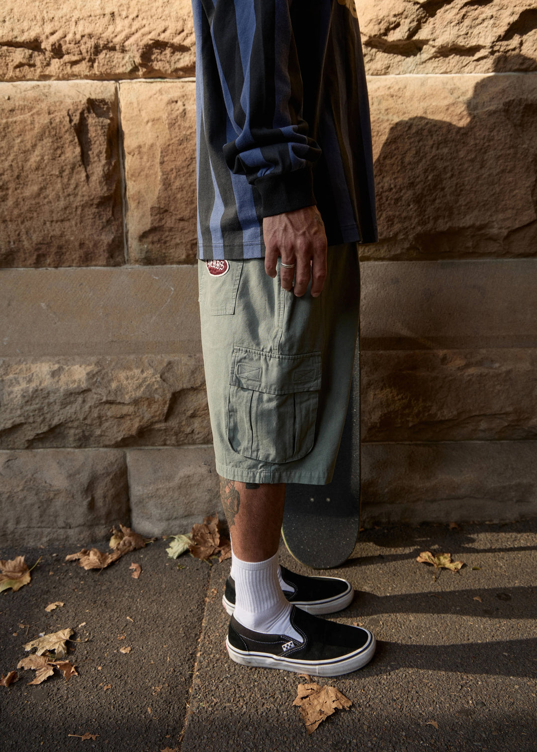 Afends Summit - Pleated Cargo Short 22" - Washed Sycamore