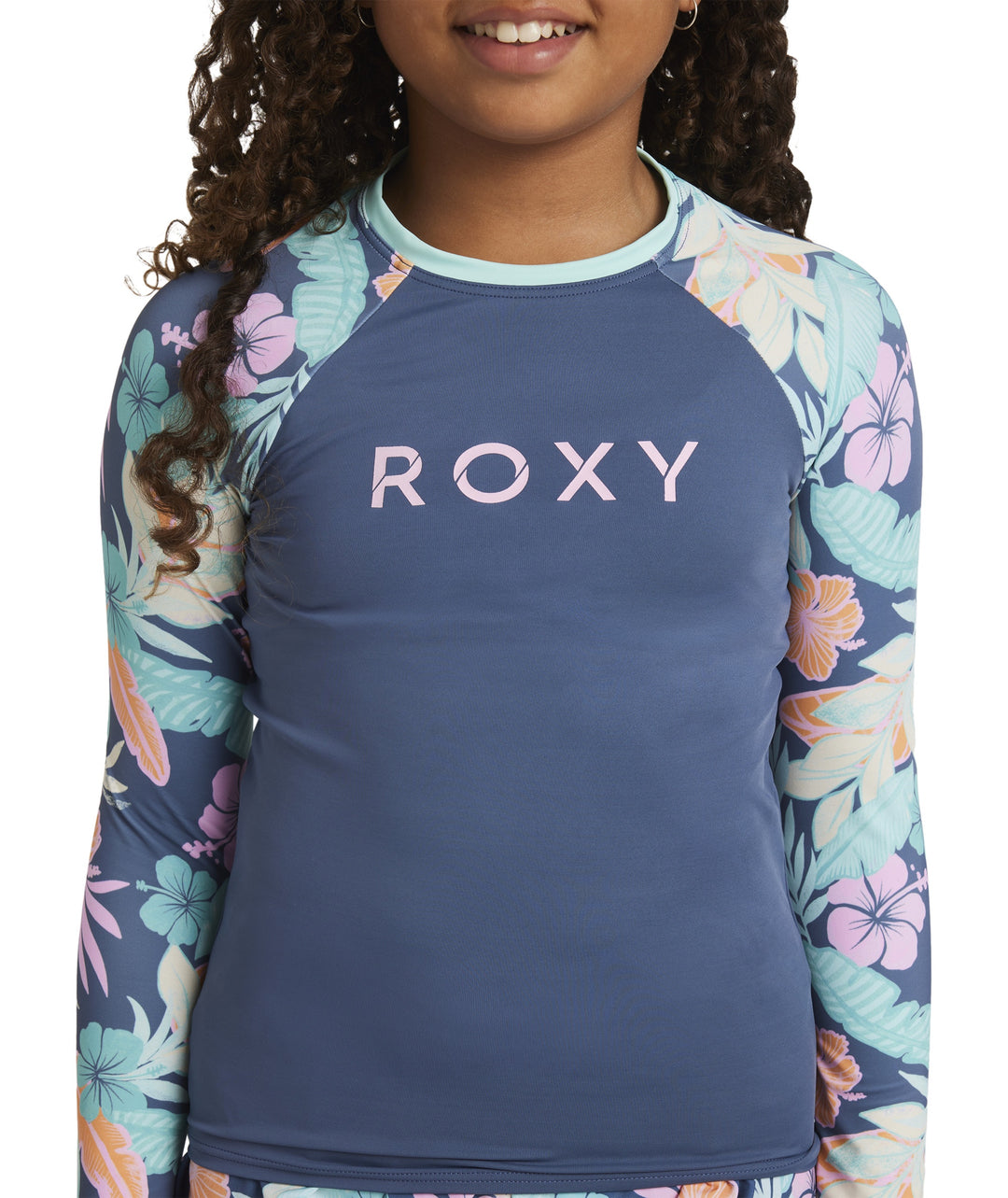 Roxy Active Floral Rg Ls Lycra
