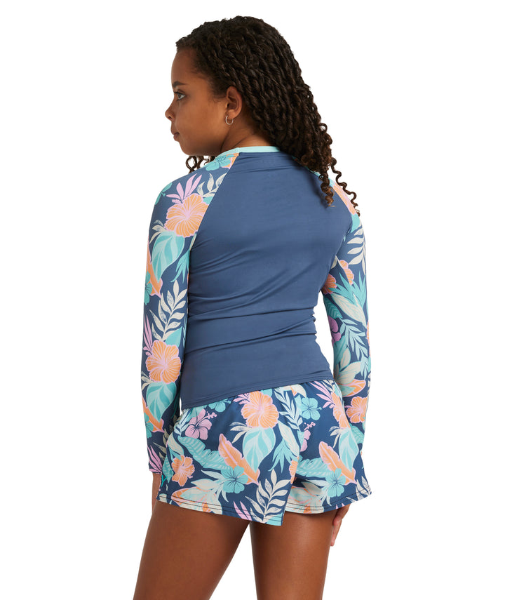 Roxy Active Floral Rg Ls Lycra