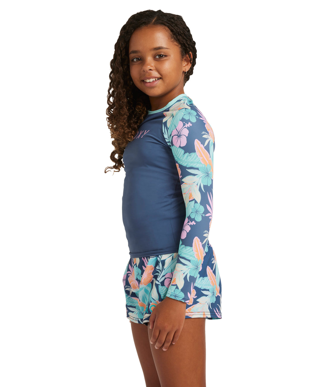 Roxy Active Floral Rg Ls Lycra
