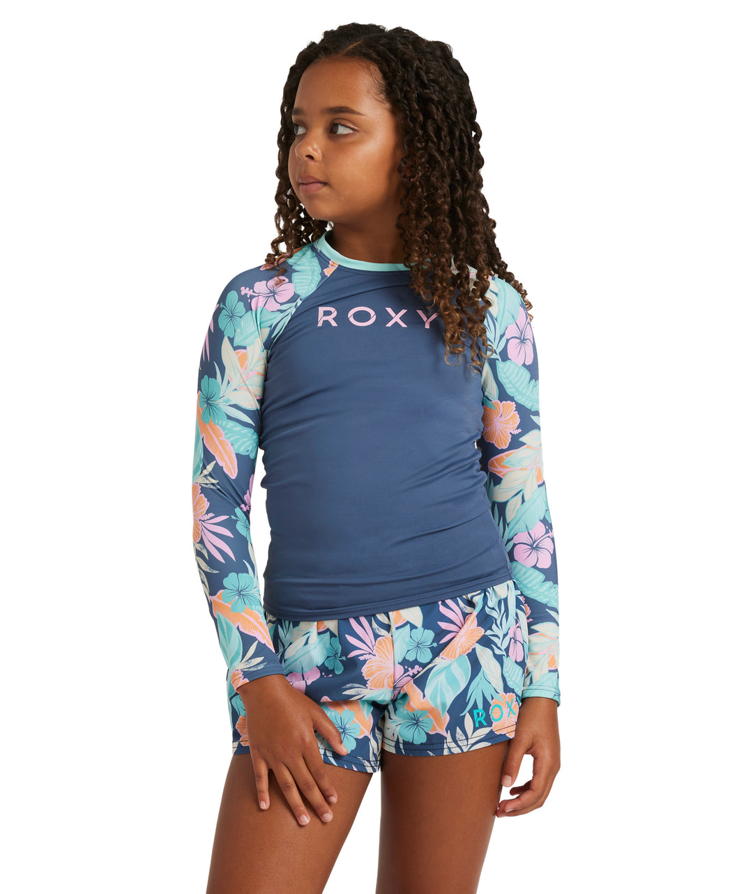 Roxy Active Floral Rg Ls Lycra