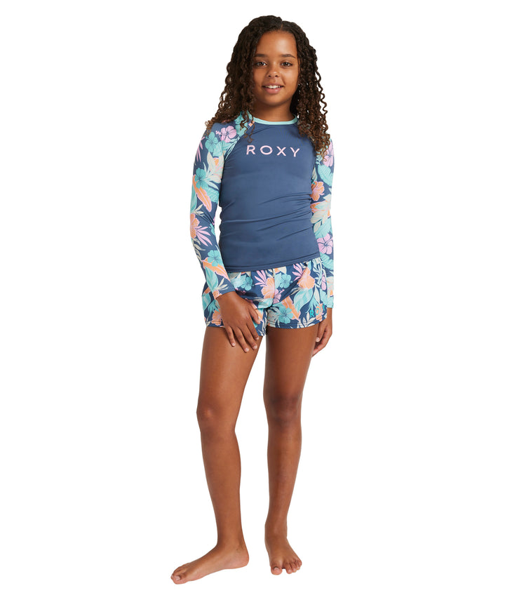 Roxy Active Floral Rg Ls Lycra