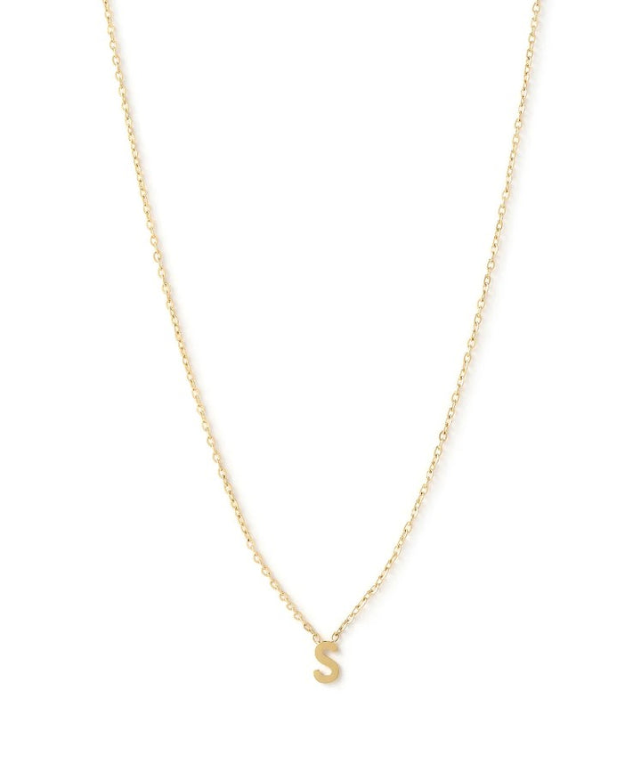 Arms Of Eve Mini Initial Gold Necklace