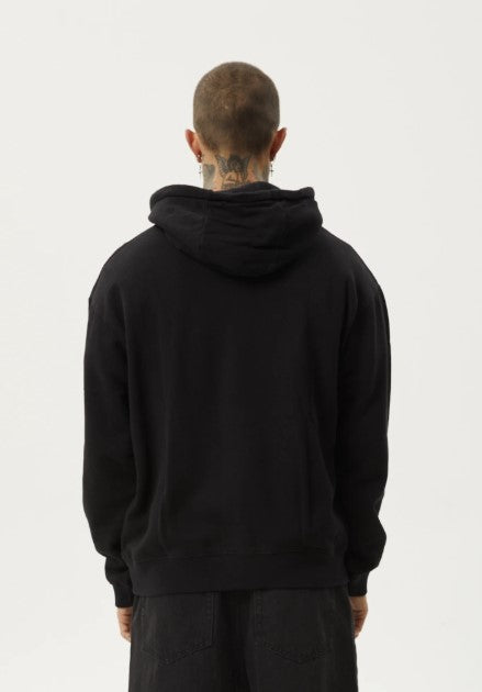 Afends Thrown Out Recycled Pull On Hood Black
