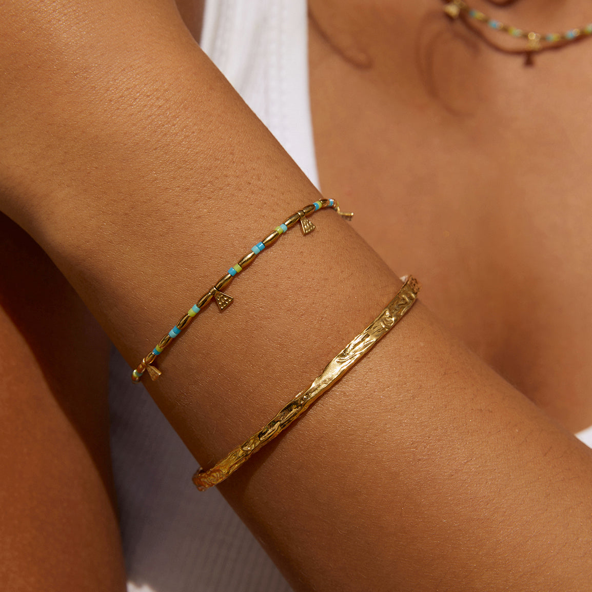 Arms Of Eve Natalia Gold Bracelet - Ocean