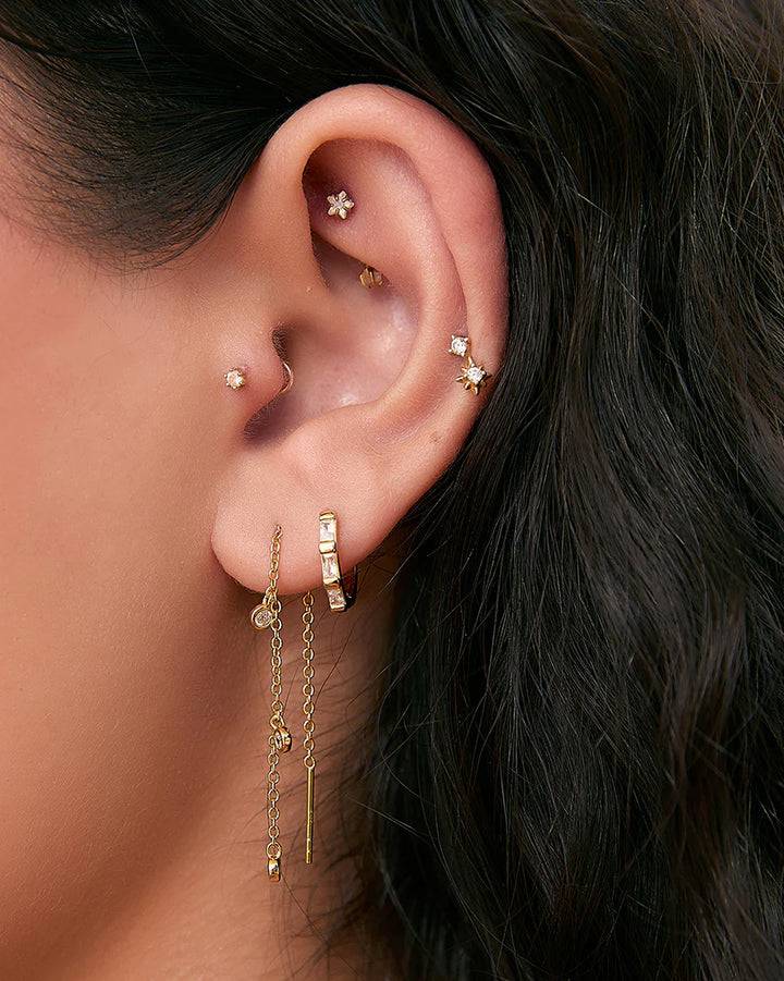 Arms oF Eve Comet Threader Gold Earrings