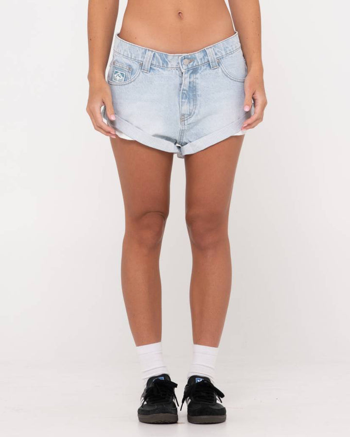 Rusty Pheonix Low Rise Denim Mini Short