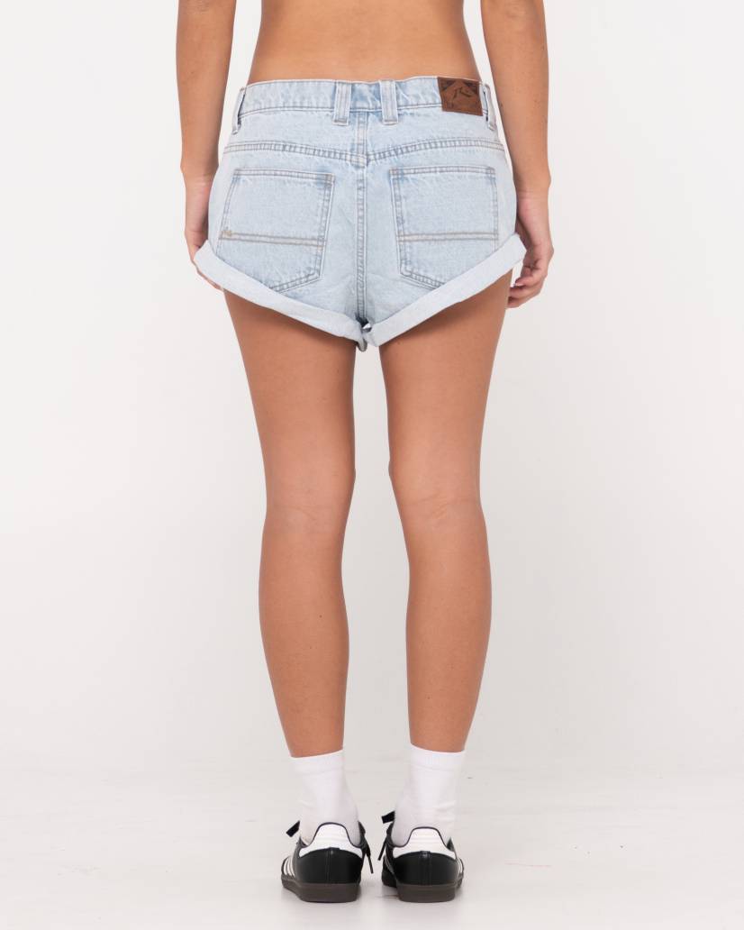 Rusty Pheonix Low Rise Denim Mini Short