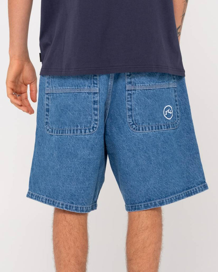 Rusty Flip Daddy Tapeless Jort - Middy Blue