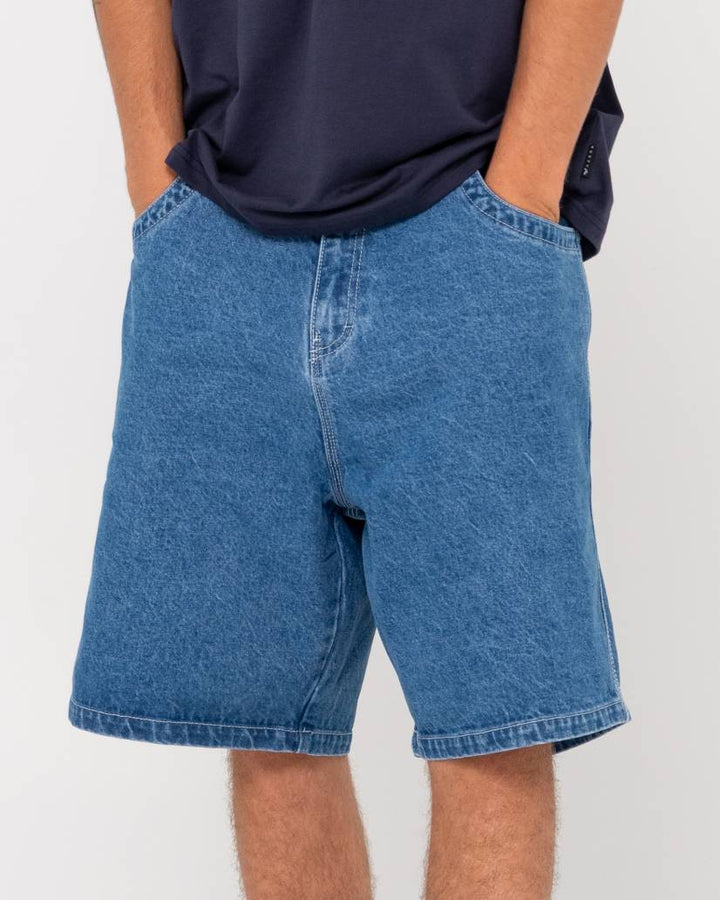 Rusty Flip Daddy Tapeless Jort - Middy Blue
