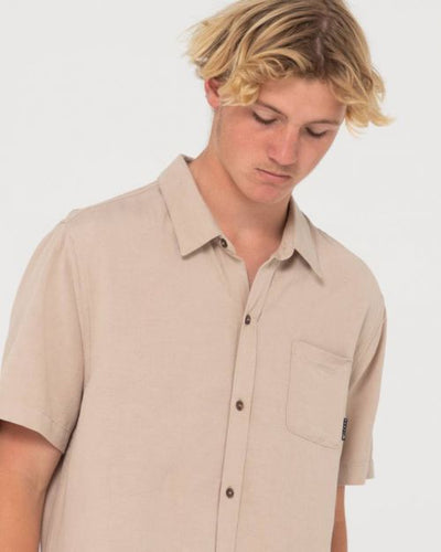 Rusty Overtone SS Linen Shirt Light Khaki