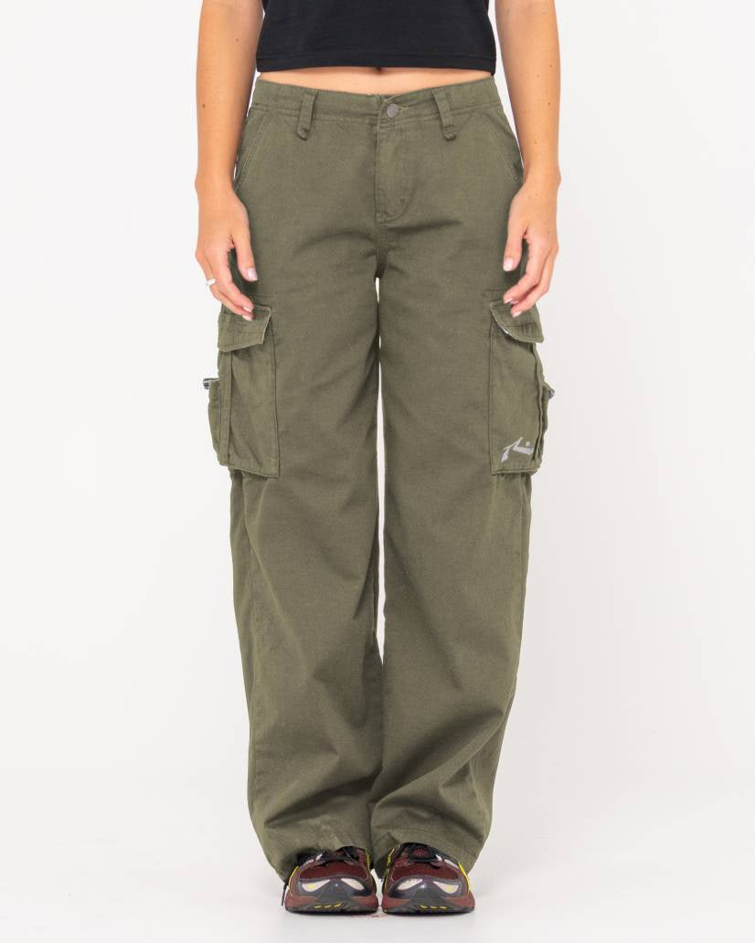 Rusty Tank Girl Low Rise Wide Fit Cargo Pant