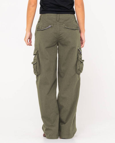 Rusty Tank Girl Low Rise Wide Fit Cargo Pant