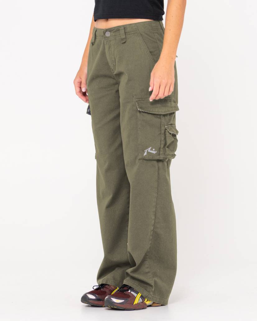 Rusty Tank Girl Low Rise Wide Fit Cargo Pant