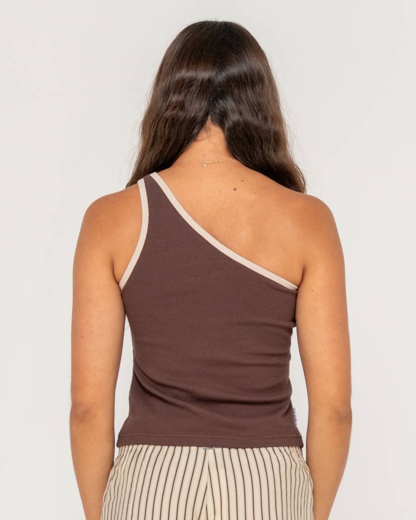 Rusty Zoe One Shoulder Tank