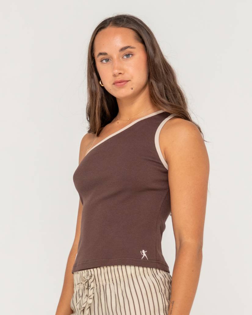 Rusty Zoe One Shoulder Tank