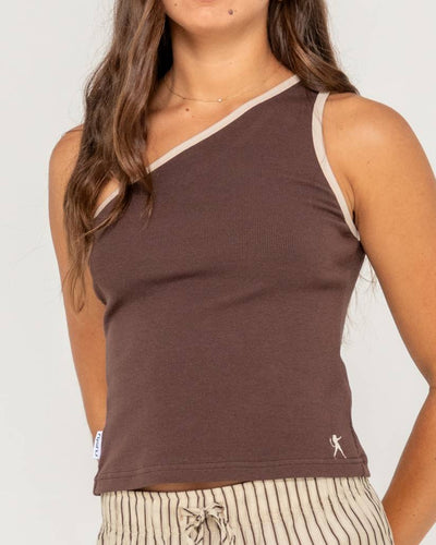 Rusty Zoe One Shoulder Tank