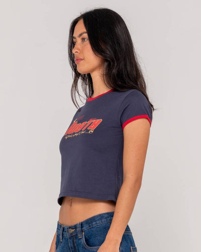 Rusty Girls Surf Mini Ringer Tee