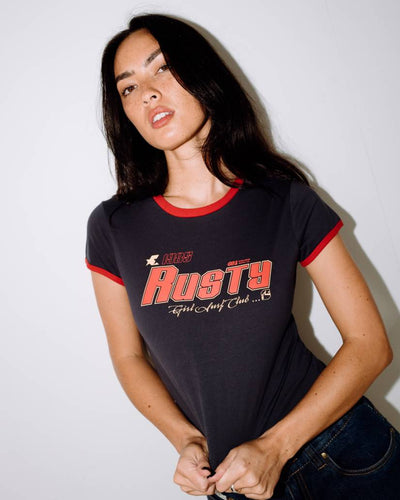 Rusty Girls Surf Mini Ringer Tee