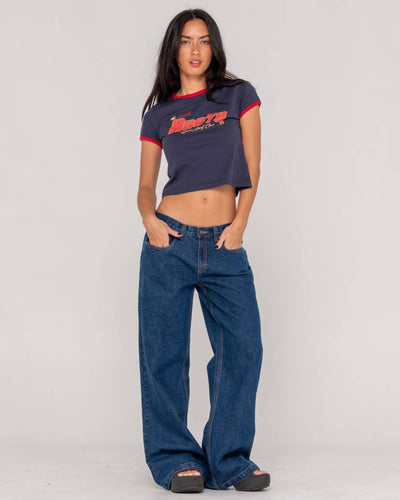 Rusty Girls Surf Mini Ringer Tee