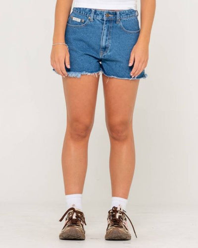 Rusty Penny Kick Flare Denim Short