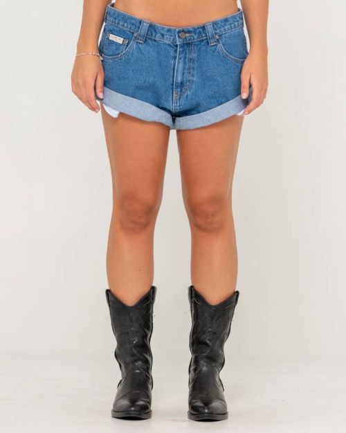 Rusty Pheonix Low Rise Denim Mini Short