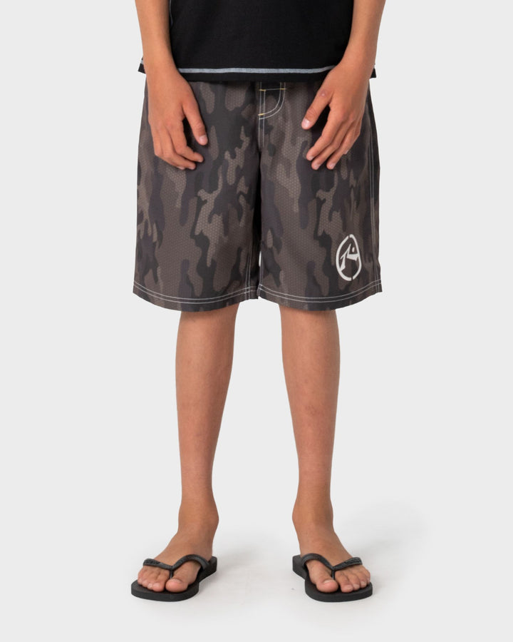 Rusty Flip Rambo Elastic Waist Boardshort Boys