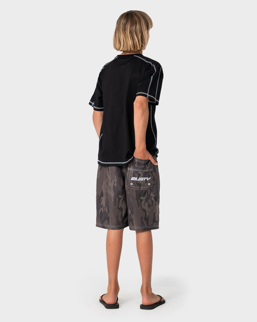 Rusty Flip Rambo Elastic Waist Boardshort Boys
