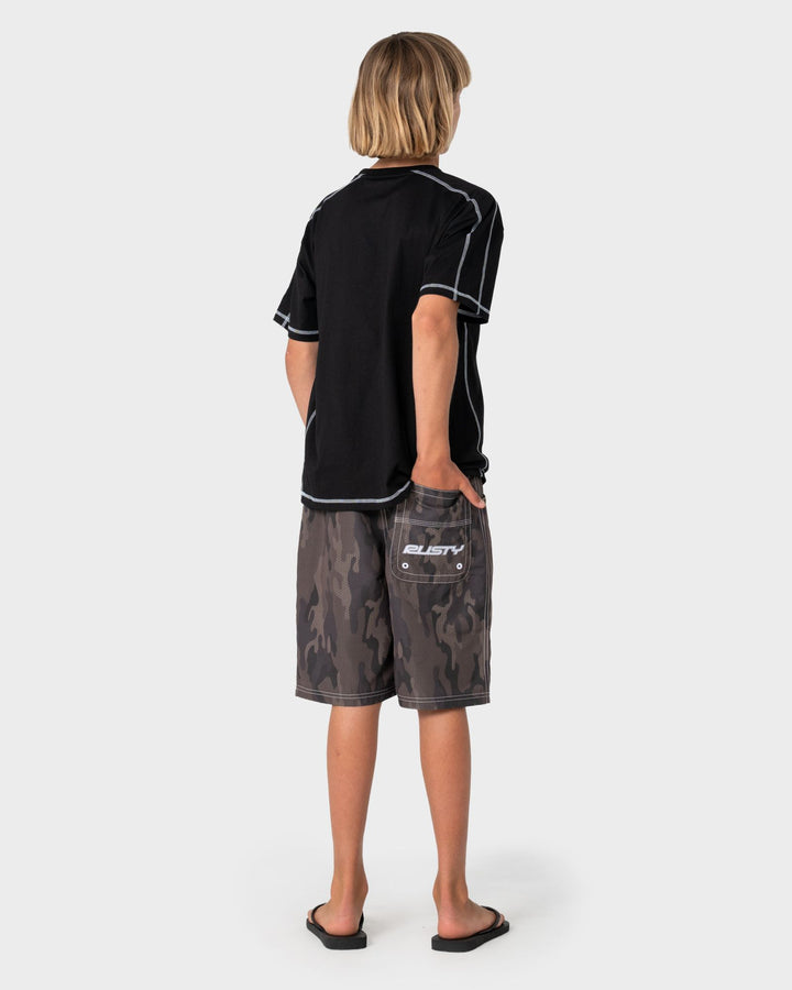 Rusty Flip Rambo Elastic Waist Boardshort Boys