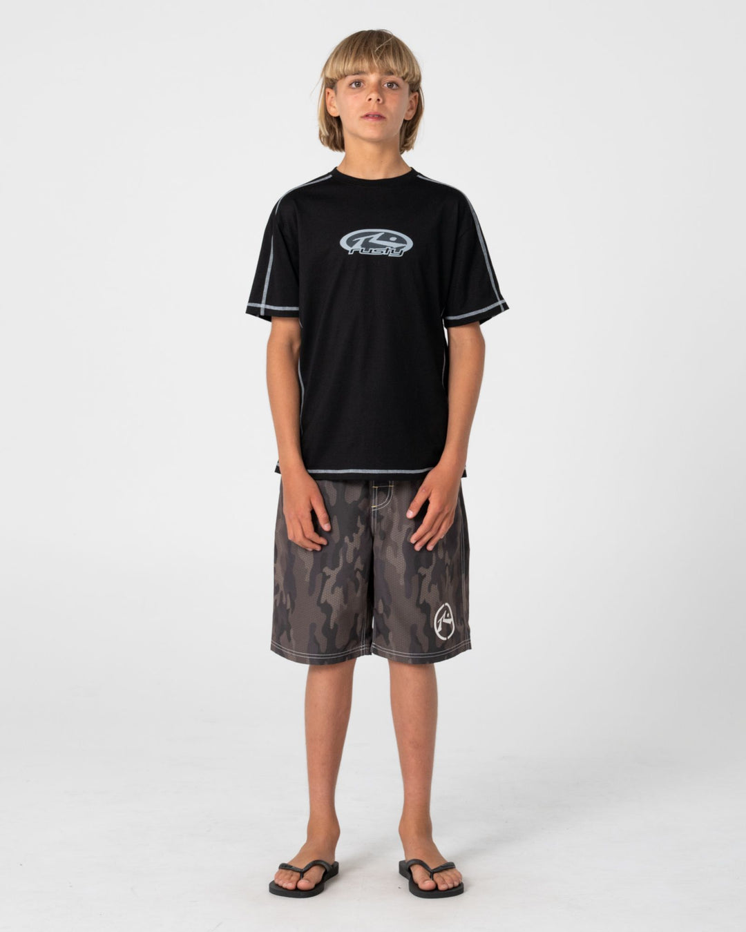 Rusty Flip Rambo Elastic Waist Boardshort Boys