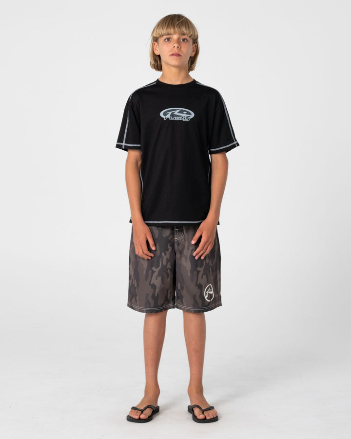 Rusty Flip Rambo Elastic Waist Boardshort Boys