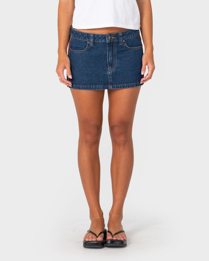 Rusty Flip Mommy Low Rise Mini Denim Skirt 2.0