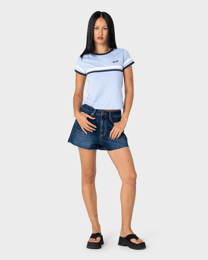 Rusty Billie Stripe Baby Tee