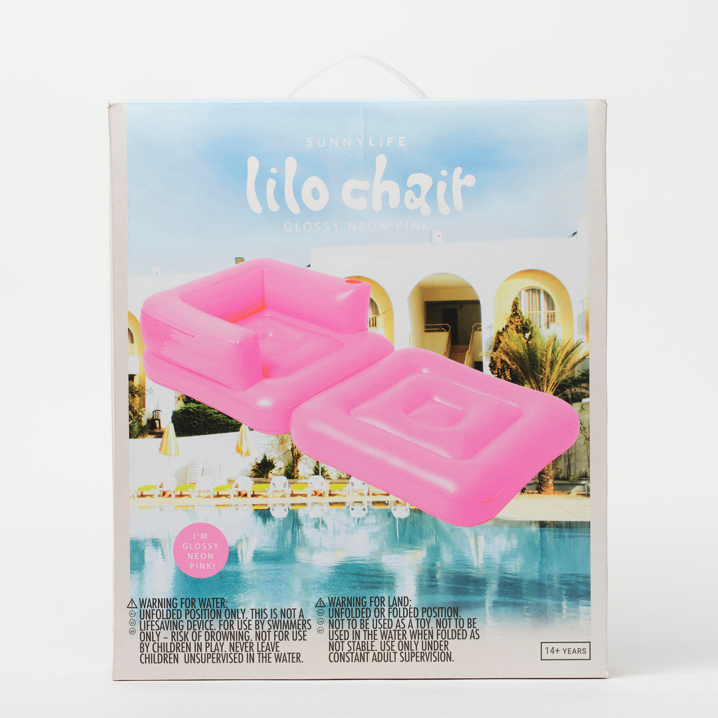 Sunny Life Inflatable Lilo Chair Neon Pink