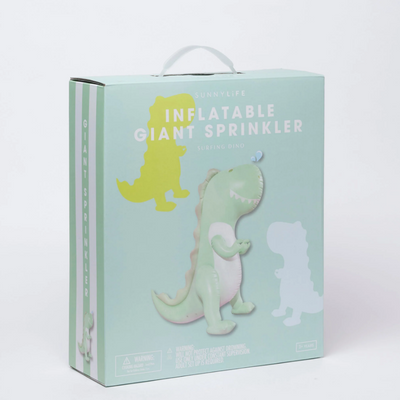 Sunny Life Inflatable Giant Sprinkler Surfing Dino
