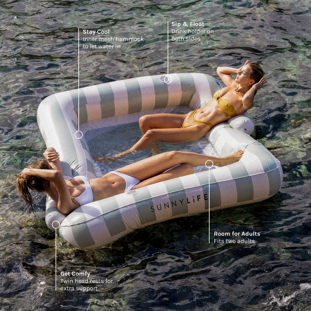 Sunnylife Deluxe Twin Hammock The Vacay Soft Olive