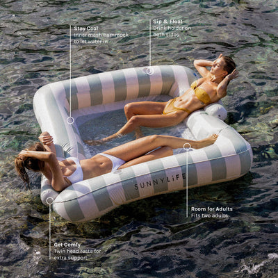 Sunnylife Deluxe Twin Hammock The Vacay Soft Olive