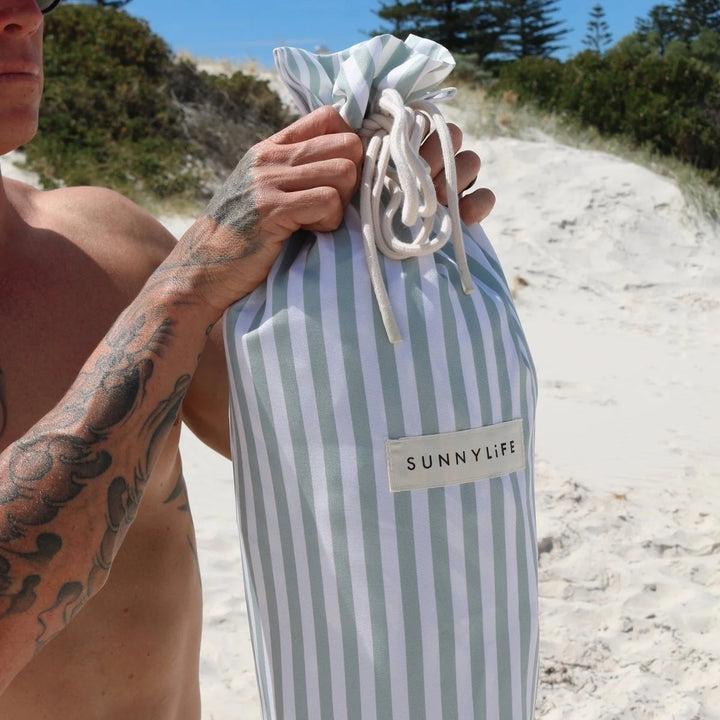 Sunnylife Beach Cabana Sea Sage Stripe