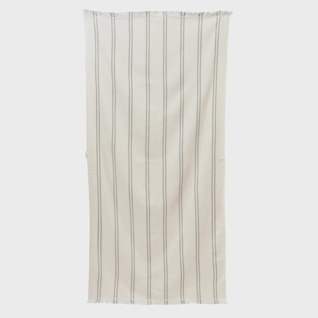 Sunnylife Fouta Beach Towel The Vacay Olive Stripe
