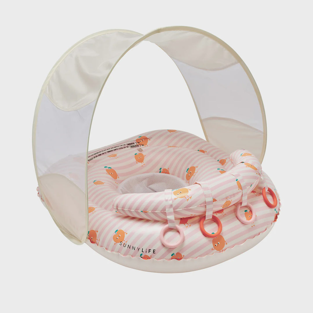 Sunnylife Interactive Baby Float Poppy the Peach Pink Stripe